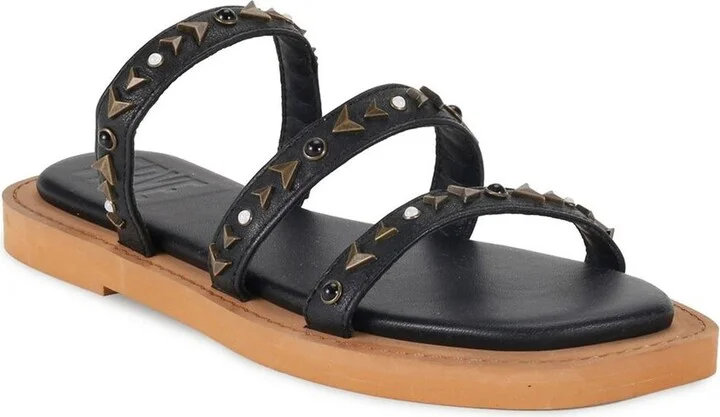 Faye Studded Slide Leather Sandal