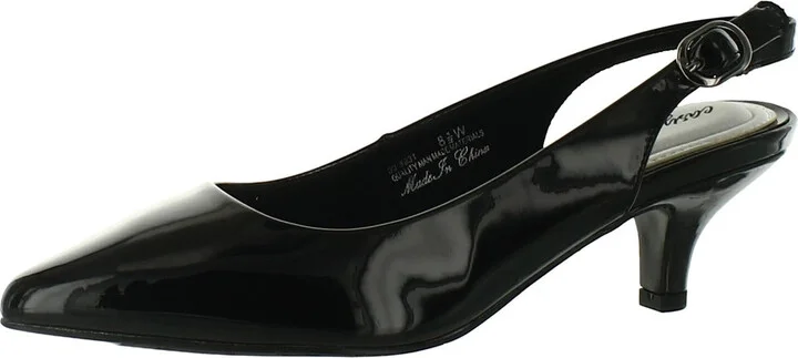 Faye Womens Buckle Pointed toe Kitten Heels