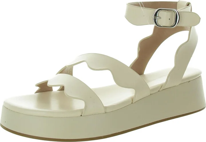 Faye Womens Faux Leather Platform Slingback Sandals