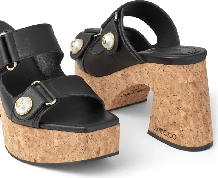 Fayence 95mm leather platform sandals - Image 5