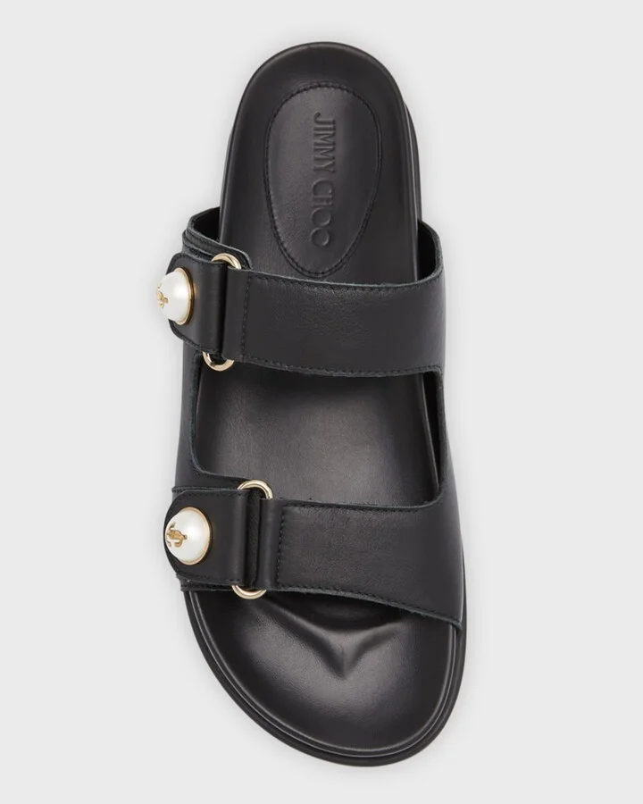 Fayence Pearly-Button Slide Sandals - Image 7