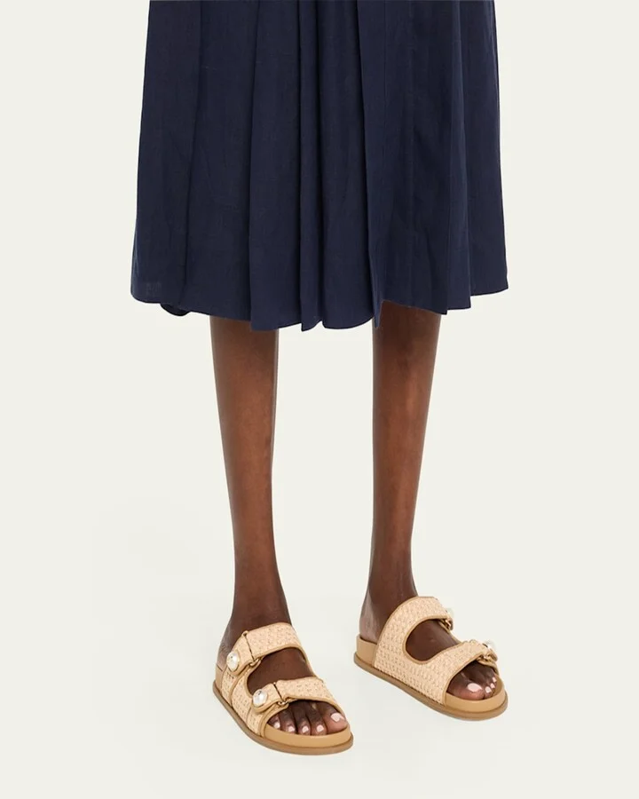 Fayence Raffia Sandals - Image 9