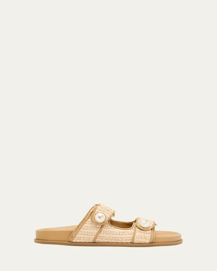 Fayence Raffia Sandals