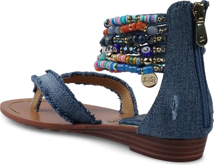 Fayola Beaded Ankle Cuff Sandal - Image 2