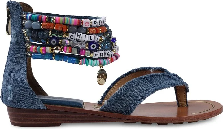 Fayola Beaded Ankle Cuff Sandal - Image 3