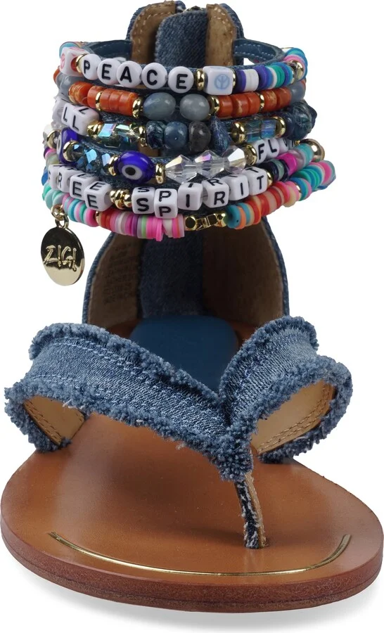 Fayola Beaded Ankle Cuff Sandal - Image 4