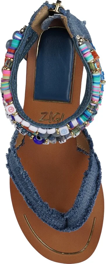 Fayola Beaded Ankle Cuff Sandal - Image 5