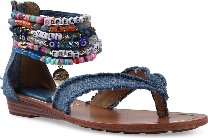 Fayola Beaded Ankle Cuff Sandal