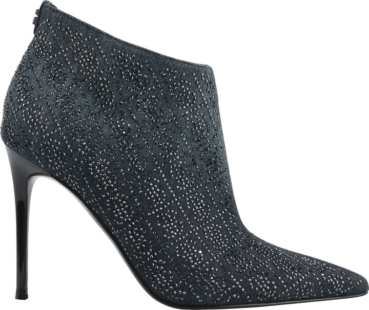 Fazzie Rhinestone Embellished Pointed Toe Stiletto Bootie - Image 2