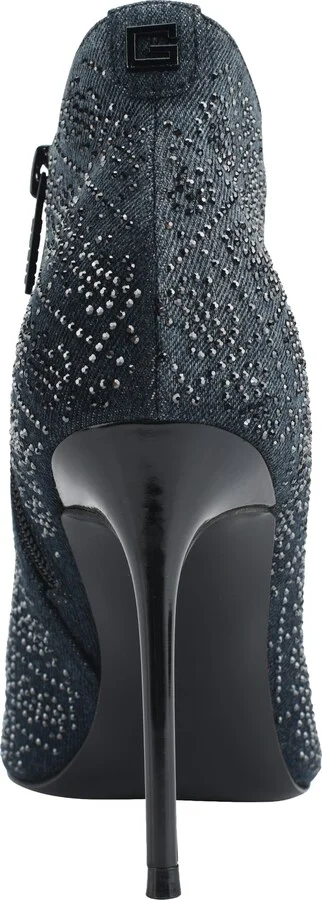 Fazzie Rhinestone Embellished Pointed Toe Stiletto Bootie - Image 5