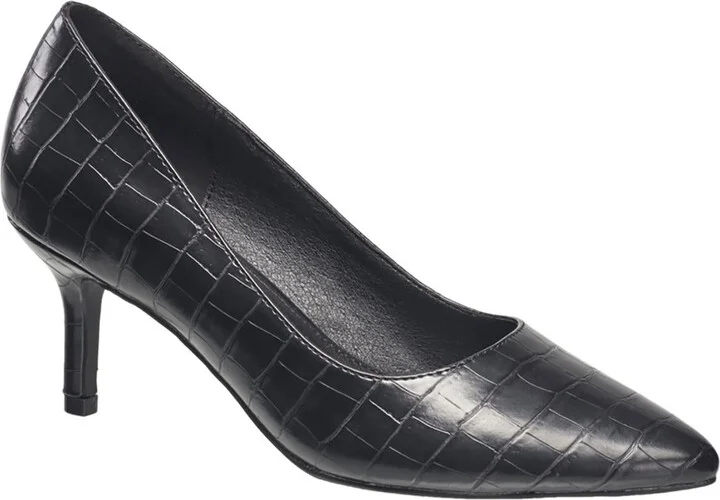 FCKATE Womens Snake Print Leather Pumps