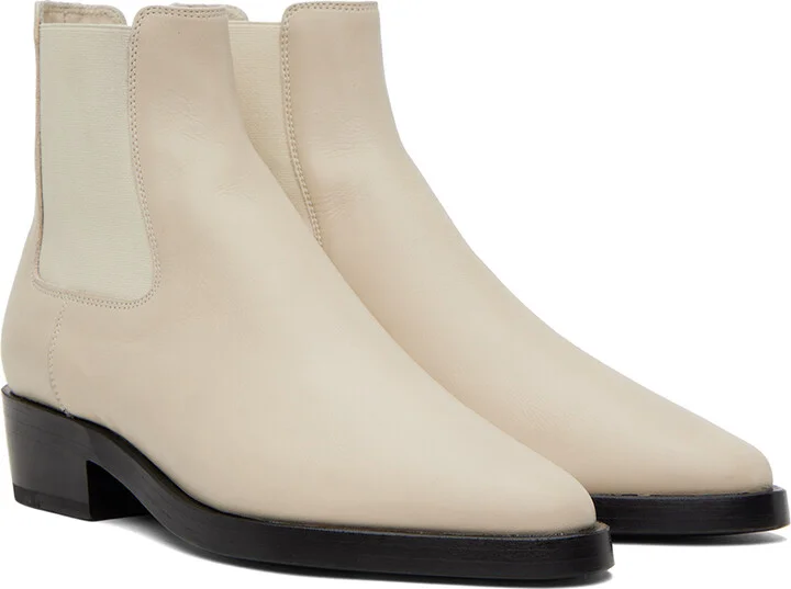 Fear of God Beige Cowboy Chelsea Boots - Image 4