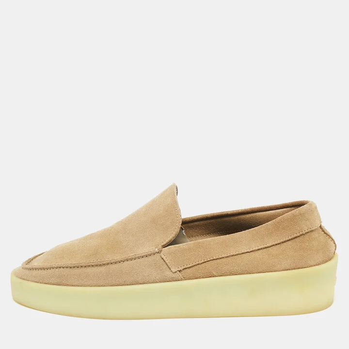 Fear of God Beige Suede Slip On Loafers Size 41