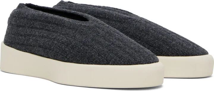 Fear of God Black Moc Knit Low Sneakers - Image 4
