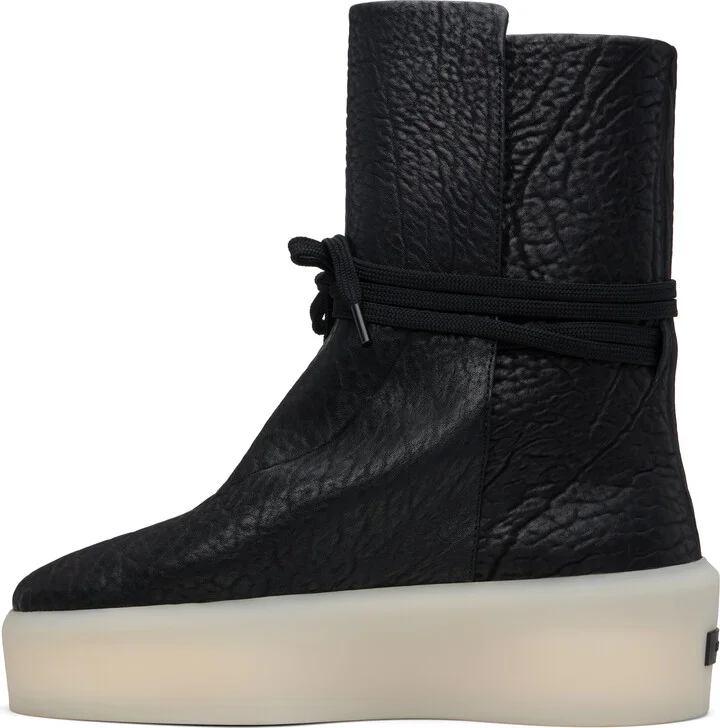 Fear of God Black Pebbled Leather Boots - Image 3