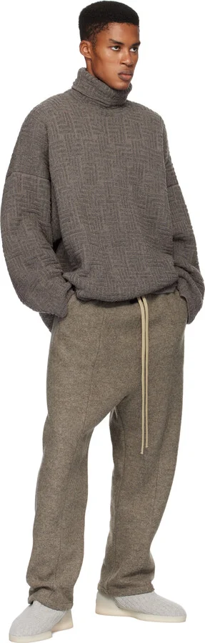 Fear of God Gray Moc Knit High Sneakers - Image 5