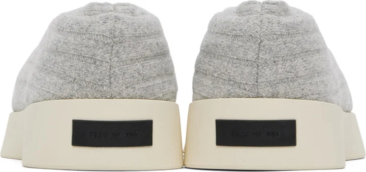 Fear of God Gray Moc Knit Low Sneakers - Image 2