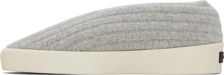 Fear of God Gray Moc Knit Low Sneakers - Image 3