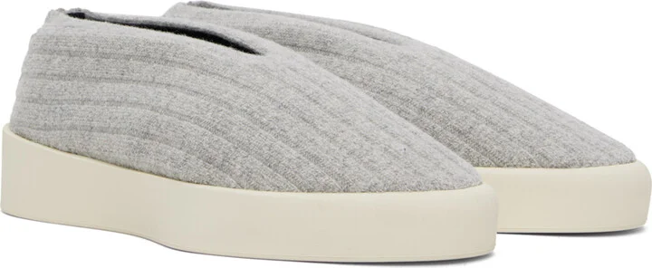 Fear of God Gray Moc Knit Low Sneakers - Image 4