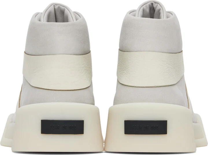 Fear of God Gray & Off-White Basketball Sneakers - Image 2