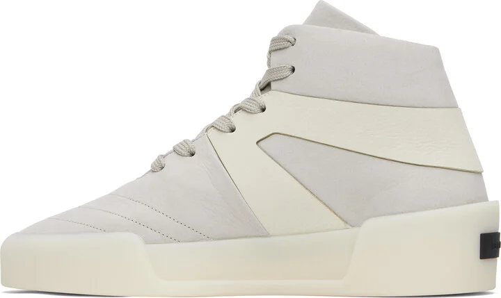 Fear of God Gray & Off-White Basketball Sneakers - Image 3