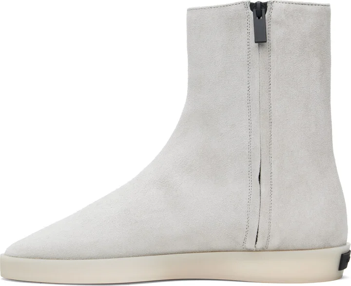 Fear of God Gray Suede Mule Hi Boots - Image 3