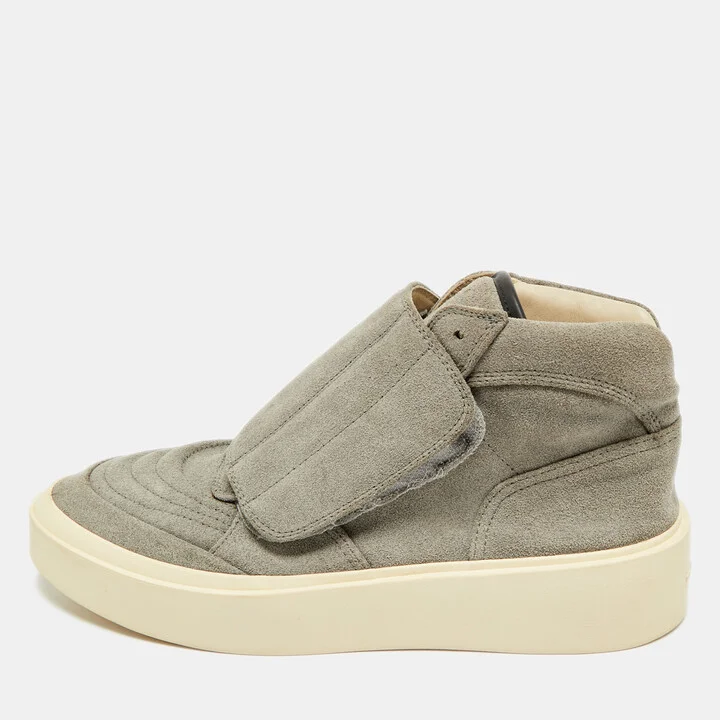Fear of God Grey Suede Skate High Top Sneakers Size 43
