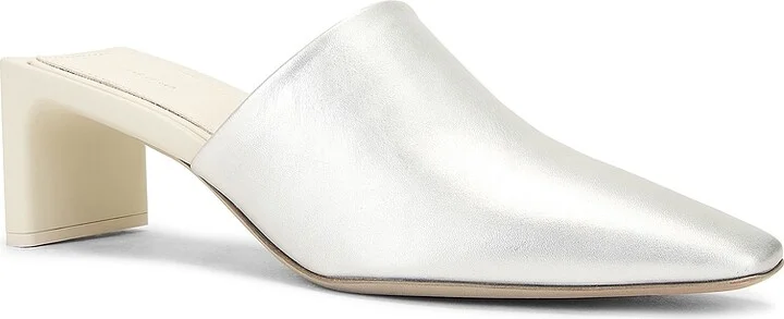 Fear of God Low Mule Pump in Metallic Silver - Image 2