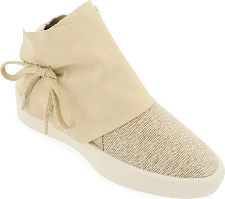 FEAR OF GOD mid-top suede and bead sneakers. - Image 4