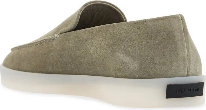 FEAR OF GOD minimalist suede loafer in sage green with rubber sole - Image 2
