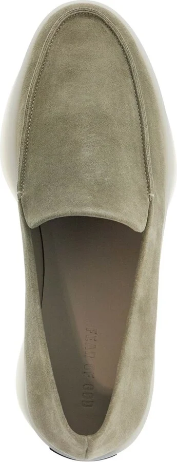 FEAR OF GOD minimalist suede loafer in sage green with rubber sole - Image 3