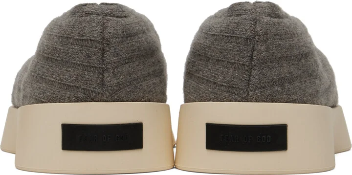 Fear of God Taupe Moc Knit Low Sneakers - Image 2