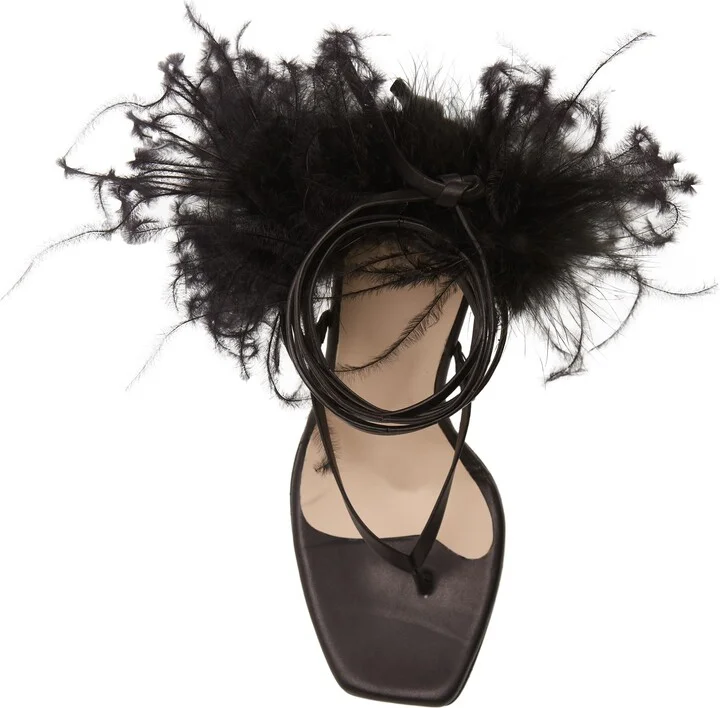Feather Ankle Tie Sandal - Image 5