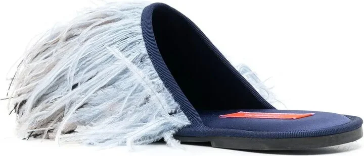 Feather-Detail Slippers - Image 3