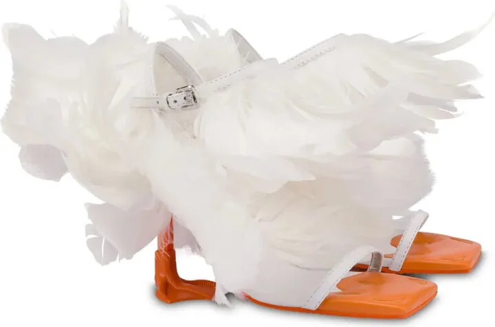 Feather-Detailing Sandals - Image 2