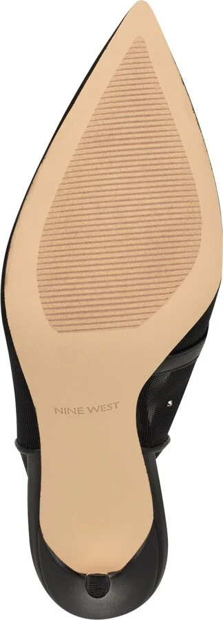 Feather Rhinestone Mesh Pump - Image 5