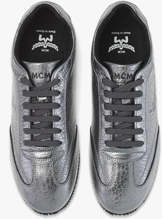 Federlite Lo Sneakers in Laurel Metallic Leather - Image 5