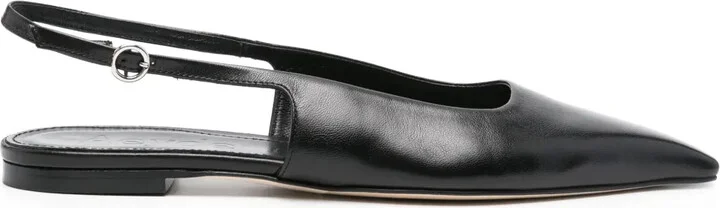 Fedora leather ballerina shoes