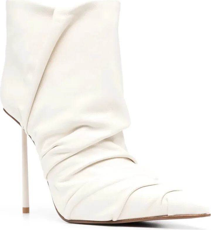 Fedra 120mm ruched leather ankle boots - Image 2