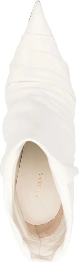 Fedra 120mm ruched leather ankle boots - Image 4