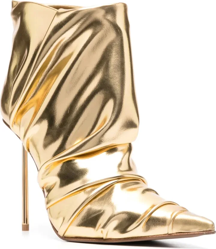 Fedra 120mm ruched leather ankle boots - Image 2