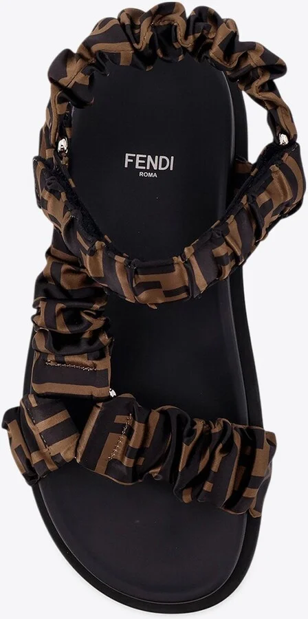 Feel FF Logo Satin Sandals - Image 3