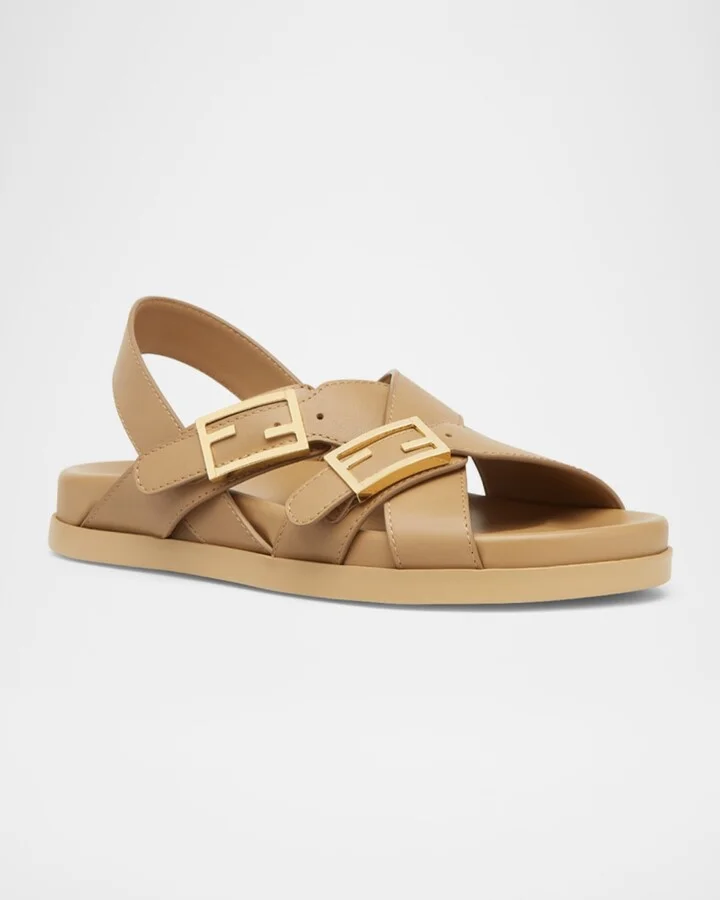 Feel Leather Slingback Sandals - Image 7