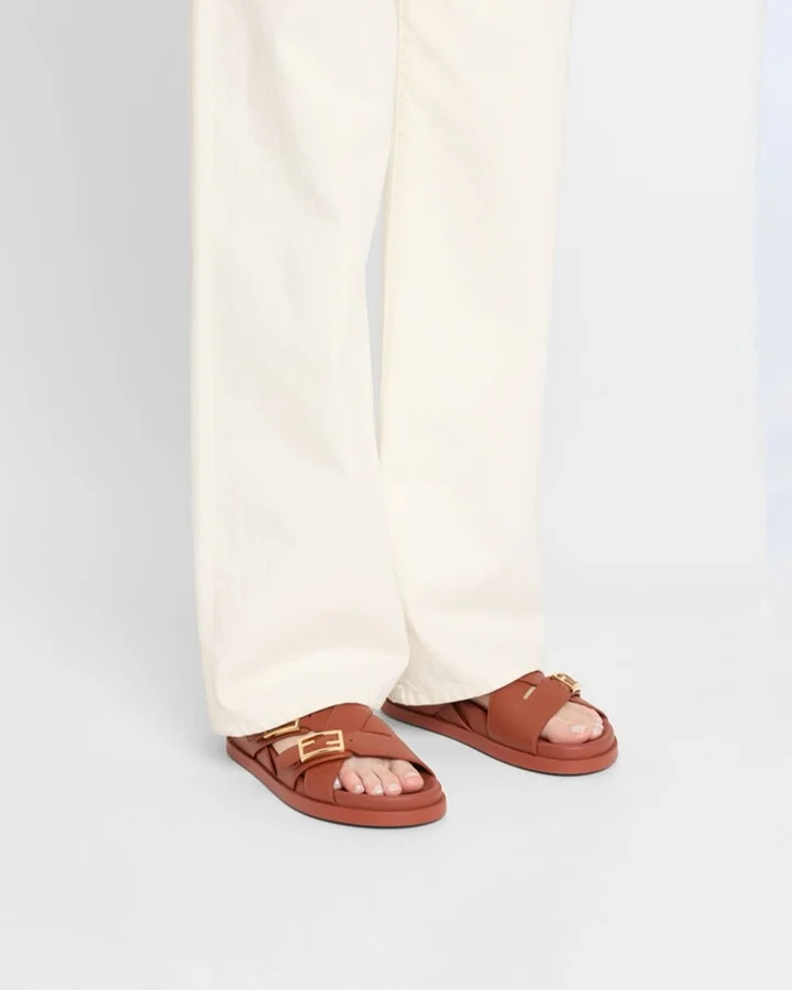 Feel Leather Slingback Sandals - Image 10