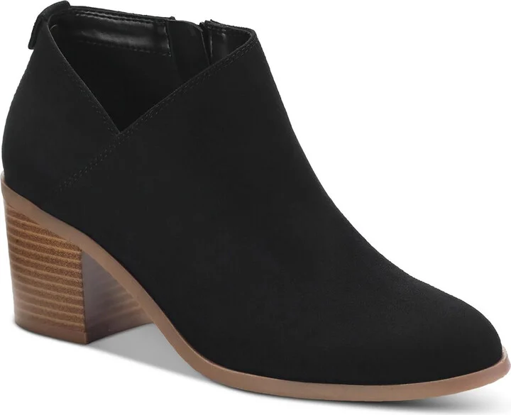 Felaa Womens Faux Suede Side Zip Ankle Boots