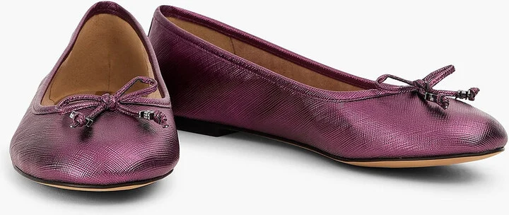 Felicia metallic textured ballet flats - Image 2