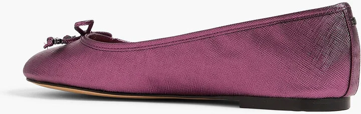 Felicia metallic textured ballet flats - Image 3
