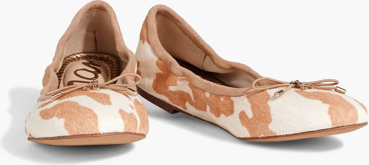 Felicia printed calf hair ballet flats - Image 2
