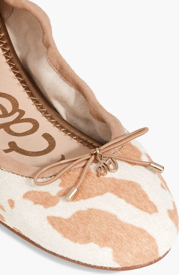 Felicia printed calf hair ballet flats - Image 4
