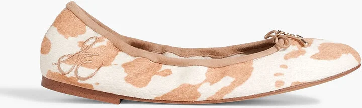 Felicia printed calf hair ballet flats